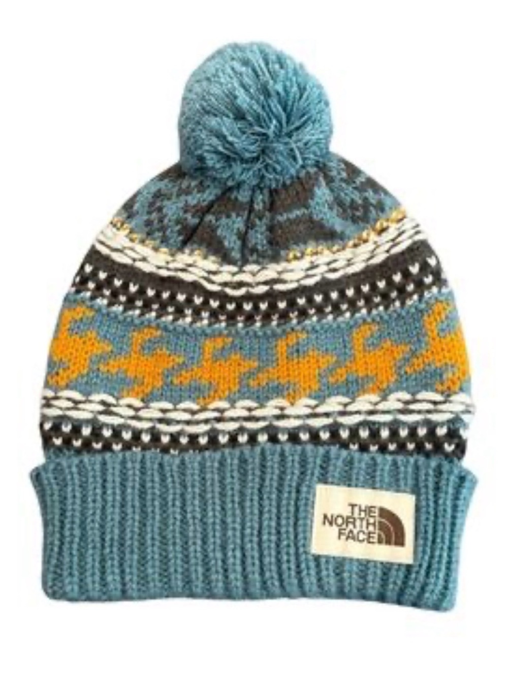 EUC UNIXEX The North Face Fair Isle Pom Beanie